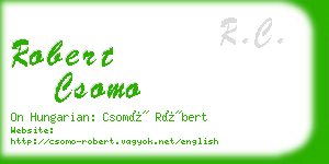 robert csomo business card